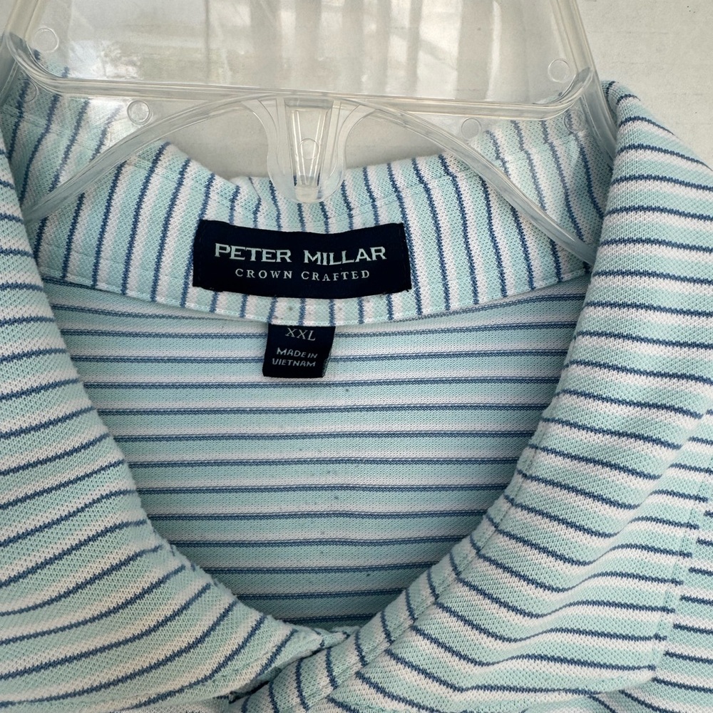 Peter Millar Crown Crafted Striped USGA Golf Polo Shirt XXL
